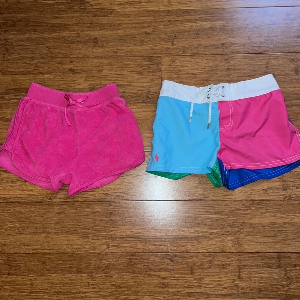 Polo Ralph Lauren set of two shorts size 7 EUC pink and multicolored